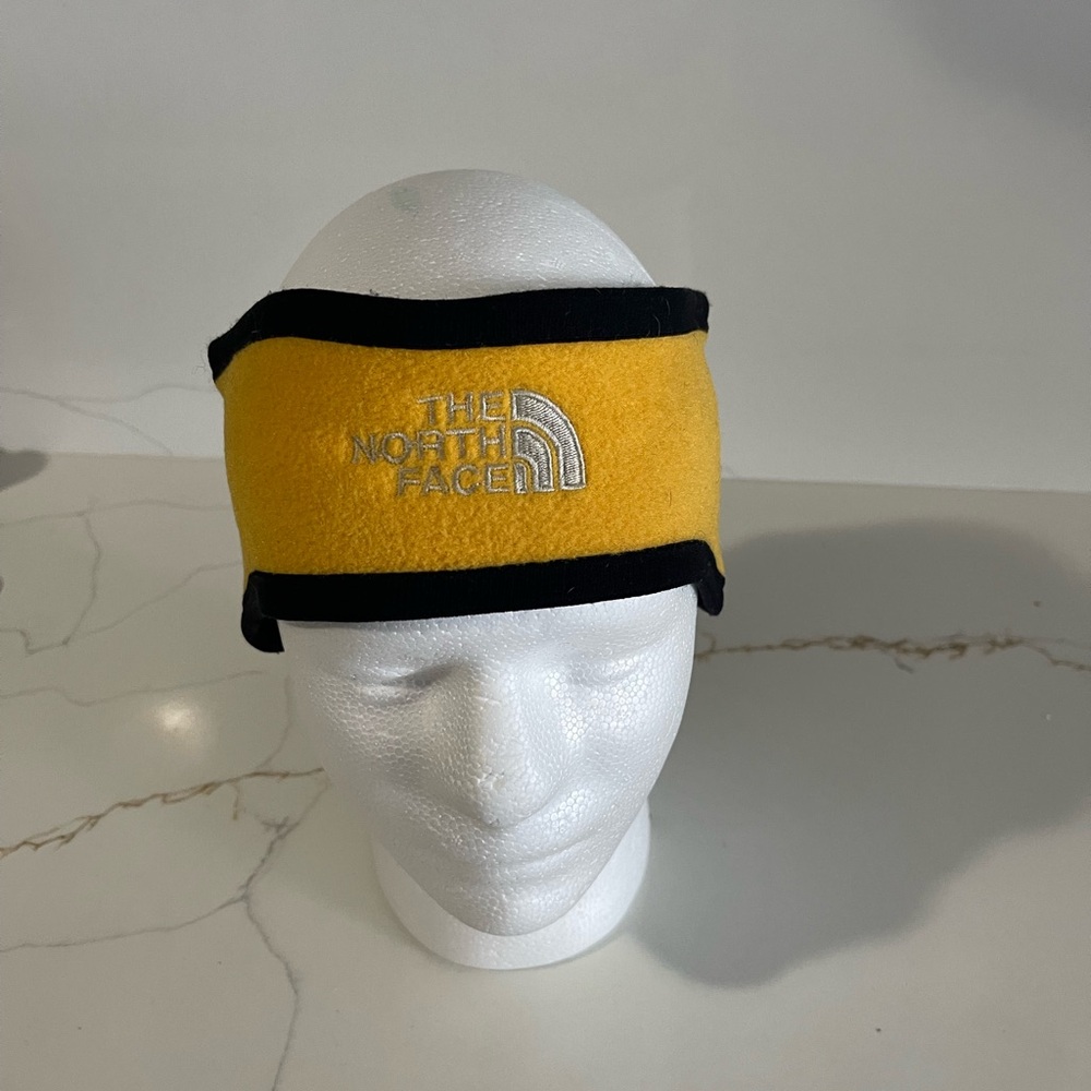 The North Face Yellow and Black Fleece Ear Warmer vintage rare